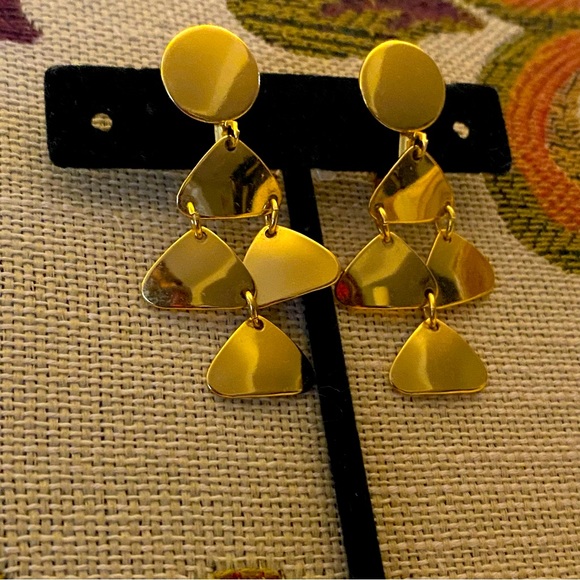 Vintage Vendome Couture, Diamond Shape, Fish Scales, Bib Necklace & Earrings Set - Picture 4 of 13